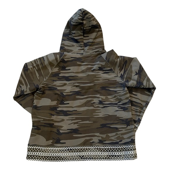 Johnny Was JWLA Women XL Camo Floral Embroidered Zip Up Dorana Hoodie Sweatshirt - Picture 4 of 5